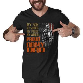 My Son Is A Soldier Hero Proud Army 708 Shirt Men V-Neck Tshirt | Favorety UK