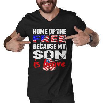 My Son Is Brave Home Of The Free Proud 716 Shirt Men V-Neck Tshirt | Favorety CA