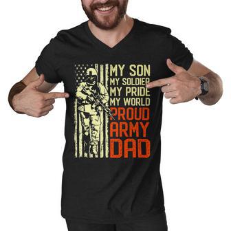 My Son Is Soldier Proud Military Dad 714 Shirt Men V-Neck Tshirt | Favorety DE