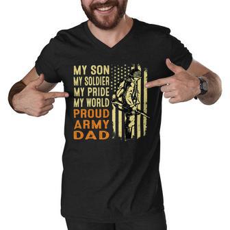 My Son Is Soldier Proud Military Dad 715 Shirt Men V-Neck Tshirt | Favorety UK