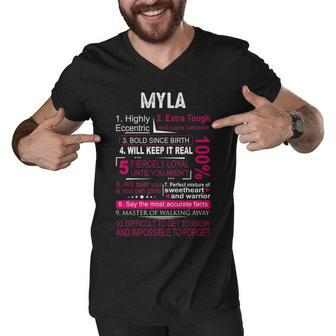 Myla Name Gift Myla Name Men V-Neck Tshirt - Seseable