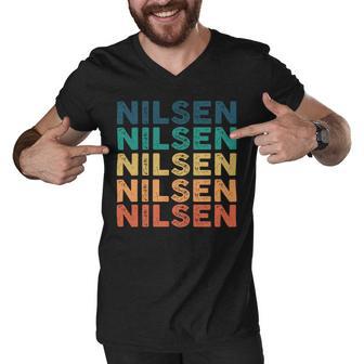 Nilsen Name Shirt Nilsen Family Name Men V-Neck Tshirt - Monsterry UK