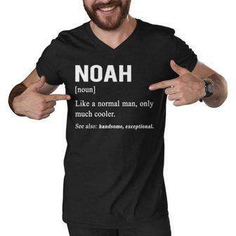Noah Name Gift Noah Funny Definition Men V-Neck Tshirt - Seseable