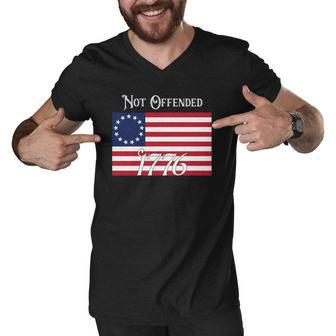 Not Offended 1776 Vintage Betsy Ross Flag Usa 2Nd Amendment Men V-Neck Tshirt | Mazezy