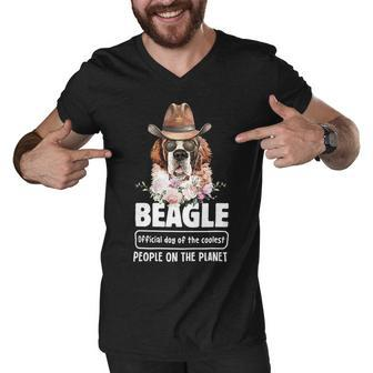 Official Dog Og The Coolest People On Planet 17 Beagle Dog Men V-Neck Tshirt - Seseable