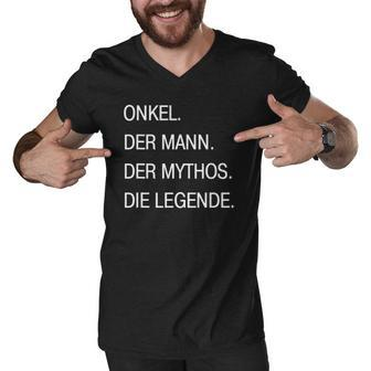 Onkel German Uncle Man Myth Legend Gift Tee Men V-Neck Tshirt | Mazezy