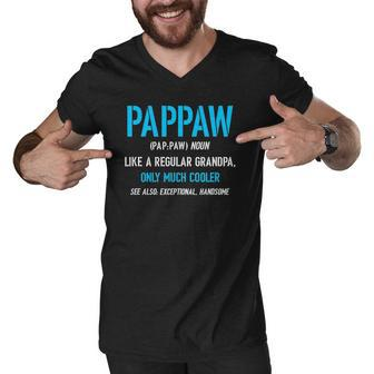 Pappaw Gift Like A Regular Funny Definition Much Cooler Men V-Neck Tshirt | Mazezy