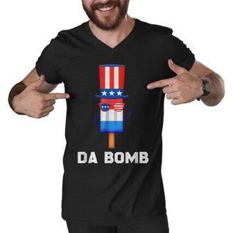 Patriotic Popsicles 4Th Of July Da Bomb Usa Sunglasses Men V-Neck Tshirt - Seseable