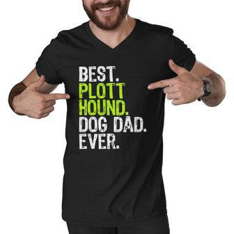 Plott Hound Dog Dad Fathers Day Dog Lovers Men V-Neck Tshirt | Mazezy