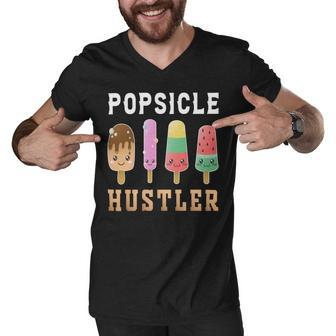 Popsicle Hustler Funny Popsicle Gift Popsicle Lover Men V-Neck Tshirt - Monsterry