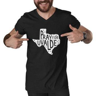 Pray For Uvalde Pray For Texas Men V-Neck Tshirt | Mazezy