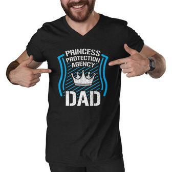 Princess Protection Agency Dad Men Fathers Day Gift Idea Men V-Neck Tshirt | Mazezy