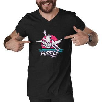 Purple Team Black Hills Information Security Men V-Neck Tshirt | Mazezy