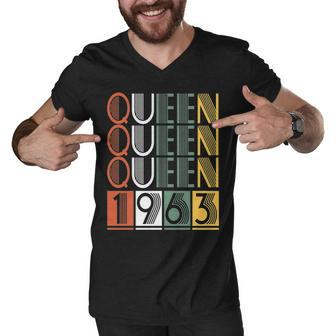 Queen 1963 Birthday Men V-Neck Tshirt - Seseable