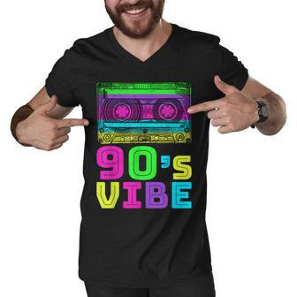 Retro Aesthetic Costume Party Outfit - 90S Vibe Men V-Neck Tshirt | Mazezy