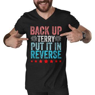 Retro Back Up Terry Put It In Reverse 4Th Of July Fireworks Men V-Neck Tshirt | Mazezy