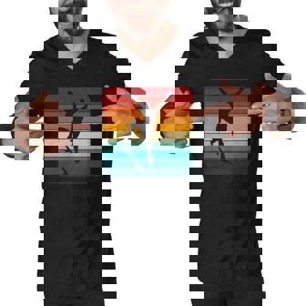 Retro Skater Vintage Skateboarder Skateboarding Lover Men V-Neck Tshirt | Mazezy