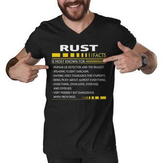 Rust Name Gift Rust Facts Men V-Neck Tshirt - Seseable