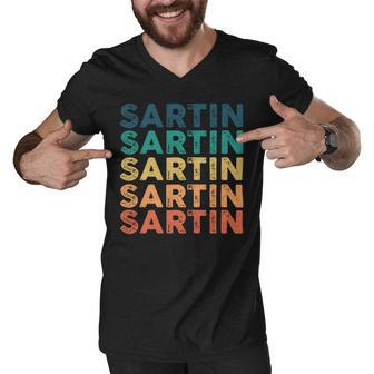 Sartin Name Shirt Sartin Family Name Men V-Neck Tshirt - Monsterry