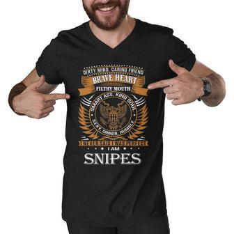 Snipes Name Gift Snipes Brave Heart Men V-Neck Tshirt - Seseable