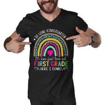 So Long Kindergarten Look Out First Grade Here I Come Men V-Neck Tshirt | Mazezy