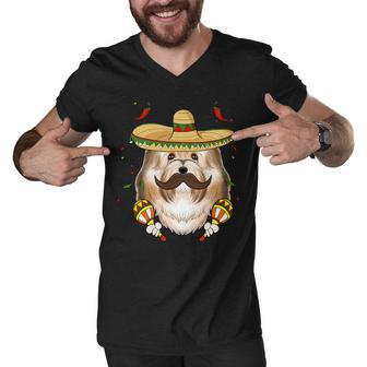 Sombrero Dog I Cinco De Mayo Havanese Men V-Neck Tshirt - Monsterry