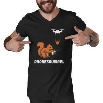 Squirrel Drone Pilot Quadcopter Operators Rodent Fpv Drones Men V-Neck Tshirt | Mazezy