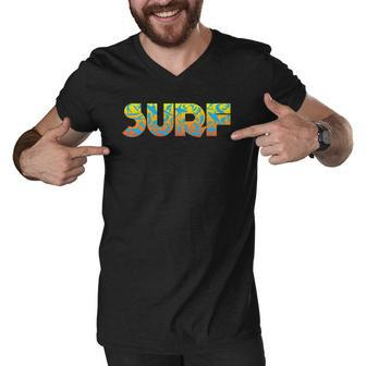 Surfing Surf Surfboard Water Sport Men V-Neck Tshirt | Mazezy
