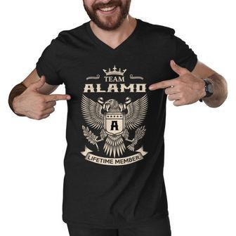 Team Alamo Lifetime Member V2 Men V-Neck Tshirt - Seseable