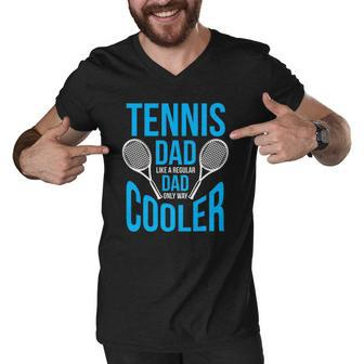 Tennis Dad Funny Cute Fathers Day Men V-Neck Tshirt | Mazezy