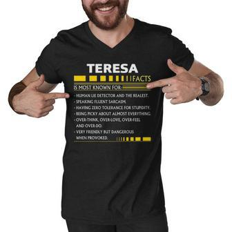 Teresa Name Gift Teresa Facts Men V-Neck Tshirt - Seseable