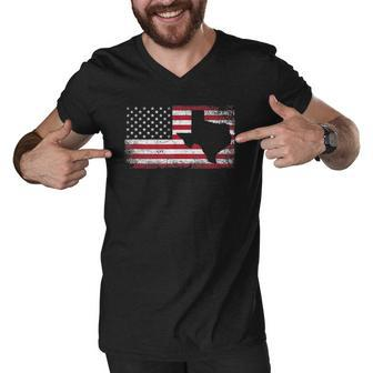 Texas 4Th Of July American Flag Usa Patriotic Men Women Men V-Neck Tshirt | Mazezy