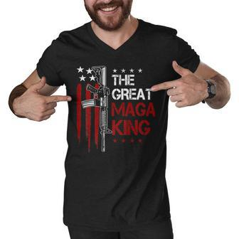 The Return Of The Great Ultra Maga King Men V-Neck Tshirt - Monsterry DE