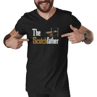 The Scotch Father Funny Whiskey Lover Gifts From Her Men V-Neck Tshirt | Mazezy