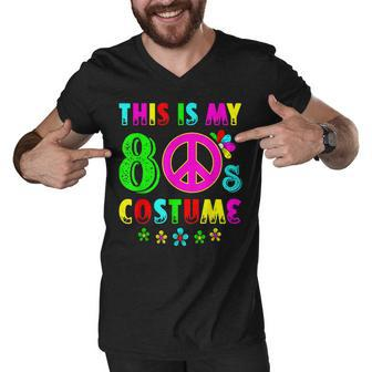 This Is My 80S Costume Funny Halloween 1980S 80S Party Men V-Neck Tshirt - Seseable