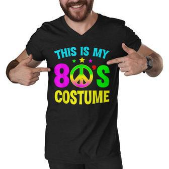 This Is My 80S Costume Funny Halloween 1980S 80S Party Men V-Neck Tshirt - Seseable