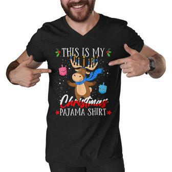 This Is My Christmas Pajama Jewish 545 Shirt Men V-Neck Tshirt | Favorety DE