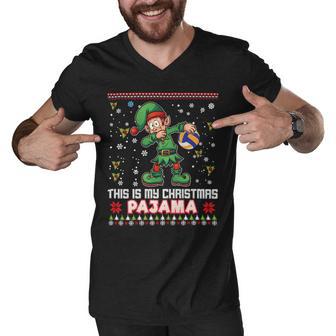 This Is My Christmas Pajama Volleyball 874 Shirt Men V-Neck Tshirt | Favorety UK