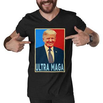 Ultra Maga President Donald Trump Gift Men V-Neck Tshirt | Favorety