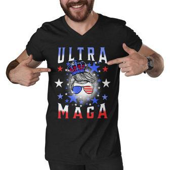 Ultra Maga The Return Of The Great Maga King Men V-Neck Tshirt - Monsterry UK