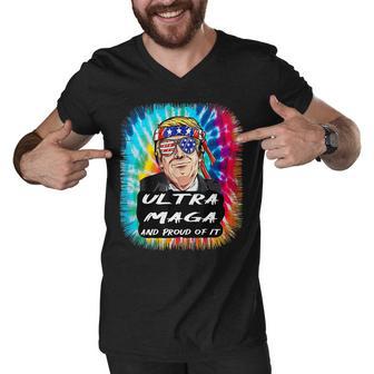 Ultra Maga Trump America Fun Tie Dye Men V-Neck Tshirt | Favorety AU