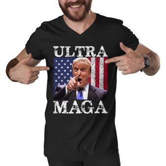 Ultra Maga Ultra Maga Funny Ultra Maga 2024 Ultra Maga And Proud Of Itultra Maga Proud Men V-Neck Tshirt | Favorety UK