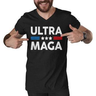 Ultra Mega Patriotic Trp Republicans Conservatives Apparel Men V-Neck Tshirt - Seseable