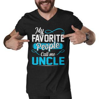 Uncle Gift My Favorite People Call Me Uncle Men V-Neck Tshirt - Seseable