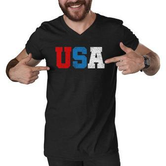 Usa Fouth Of July Teeamerica United States Men V-Neck Tshirt | Mazezy