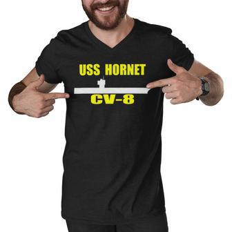 Uss Hornet Cv-8 Aircraft Carrier Sailor Veterans Day D-Day T-Shirt Men V-Neck Tshirt - Monsterry DE