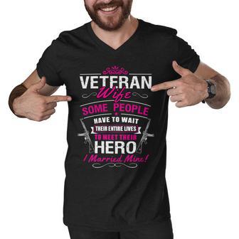 Veteran Veterans Day Wife 128 Navy Soldier Army Military Men V-Neck Tshirt - Monsterry DE