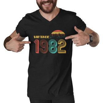 Vintage 1982 Sun Wilderness 40Th Birthday Men V-Neck Tshirt - Monsterry DE