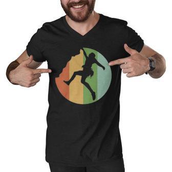 Vintage Retro Rock Climber 177 Shirt Men V-Neck Tshirt | Favorety DE