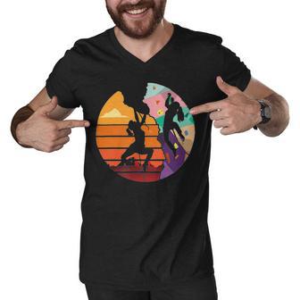 Vintage Retro Rock Climber 179 Shirt Men V-Neck Tshirt | Favorety